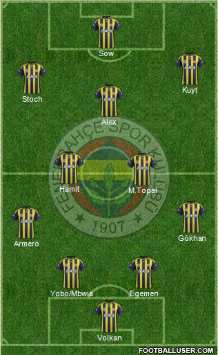 Fenerbahçe SK Formation 2012
