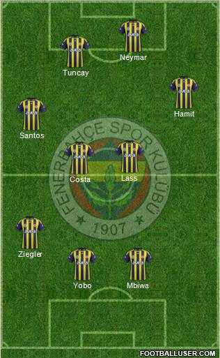 Fenerbahçe SK Formation 2012