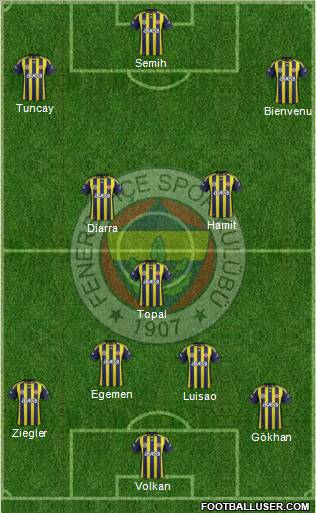 Fenerbahçe SK Formation 2012