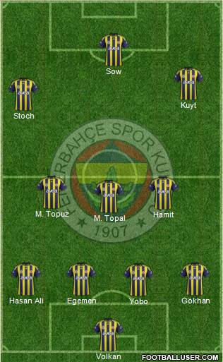 Fenerbahçe SK Formation 2012