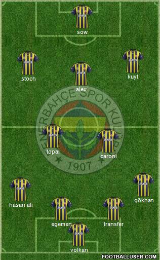Fenerbahçe SK Formation 2012