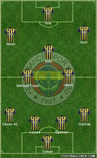 Fenerbahçe SK Formation 2012
