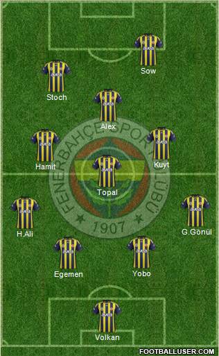 Fenerbahçe SK Formation 2012
