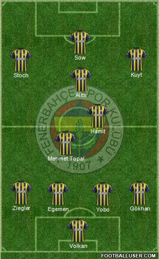 Fenerbahçe SK Formation 2012