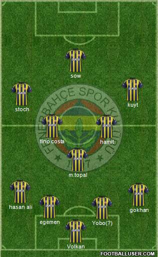 Fenerbahçe SK Formation 2012