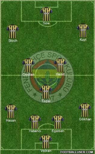 Fenerbahçe SK Formation 2012