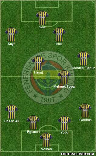 Fenerbahçe SK Formation 2012