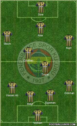 Fenerbahçe SK Formation 2012