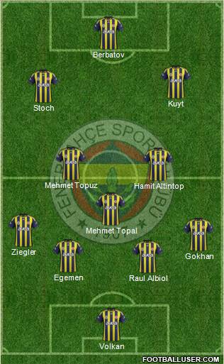 Fenerbahçe SK Formation 2012