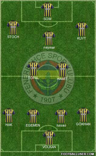 Fenerbahçe SK Formation 2012