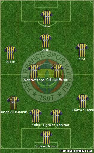 Fenerbahçe SK Formation 2012