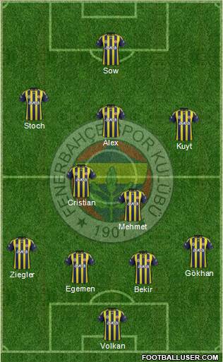 Fenerbahçe SK Formation 2012