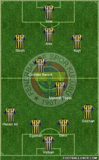 Fenerbahçe SK Formation 2012