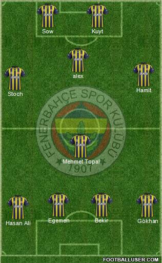 Fenerbahçe SK Formation 2012