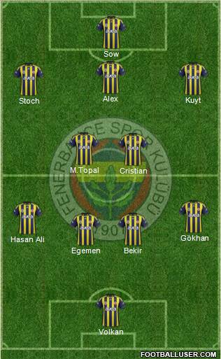 Fenerbahçe SK Formation 2012