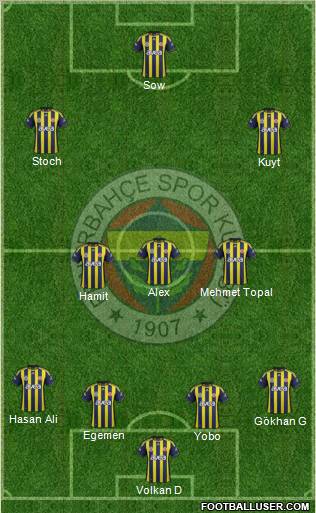 Fenerbahçe SK Formation 2012