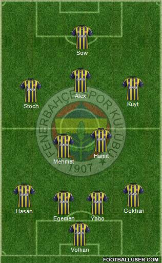 Fenerbahçe SK Formation 2012