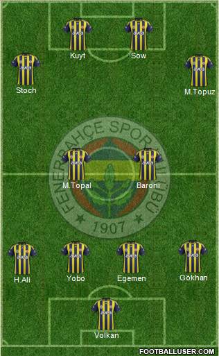Fenerbahçe SK Formation 2012