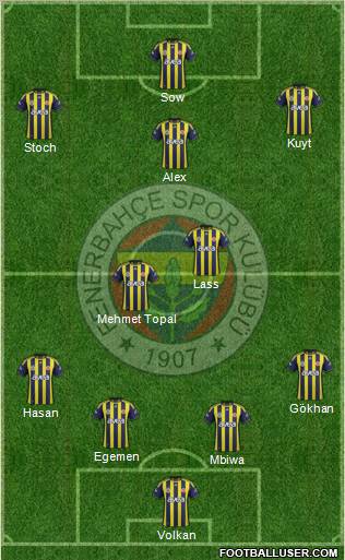 Fenerbahçe SK Formation 2012