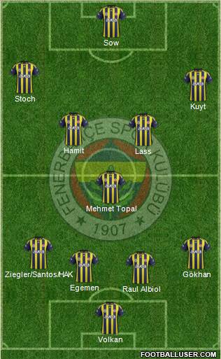 Fenerbahçe SK Formation 2012