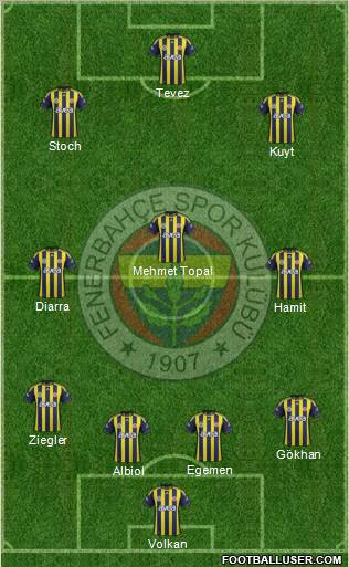 Fenerbahçe SK Formation 2012