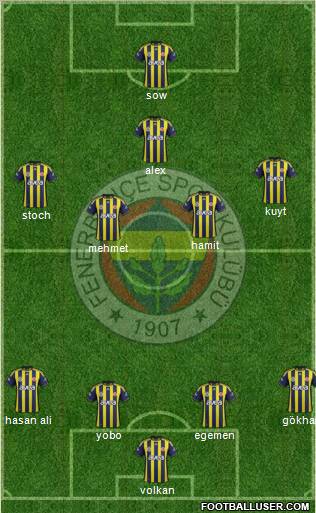 Fenerbahçe SK Formation 2012