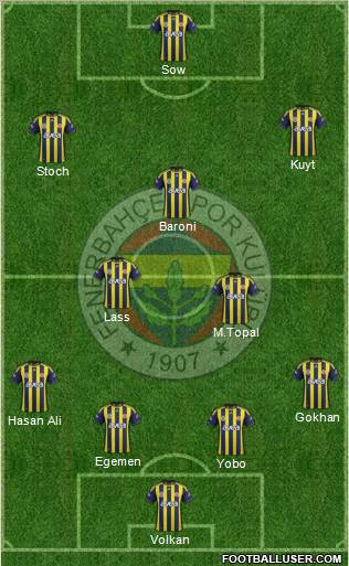 Fenerbahçe SK Formation 2012