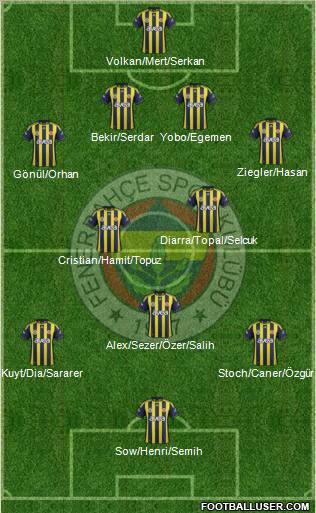 Fenerbahçe SK Formation 2012