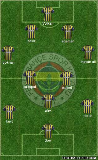 Fenerbahçe SK Formation 2012
