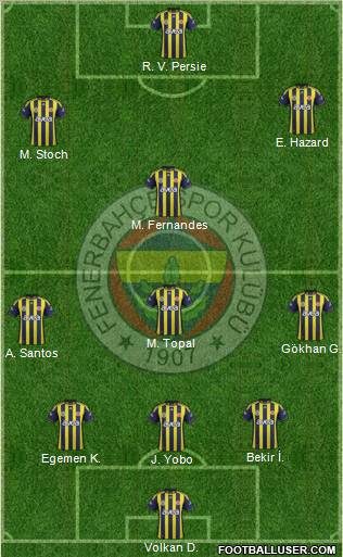 Fenerbahçe SK Formation 2012