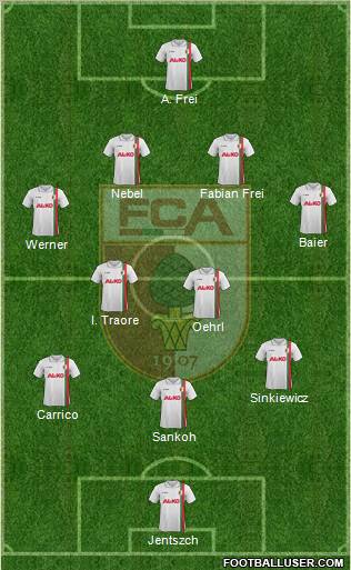 FC Augsburg Formation 2012