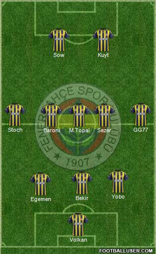 Fenerbahçe SK Formation 2012