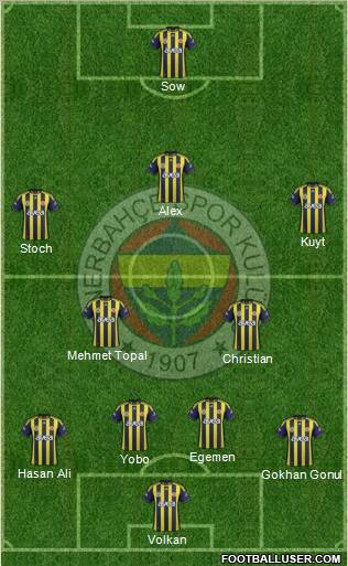Fenerbahçe SK Formation 2012