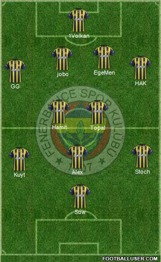 Fenerbahçe SK Formation 2012