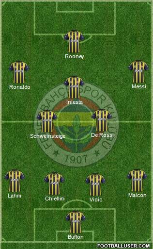 Fenerbahçe SK Formation 2012