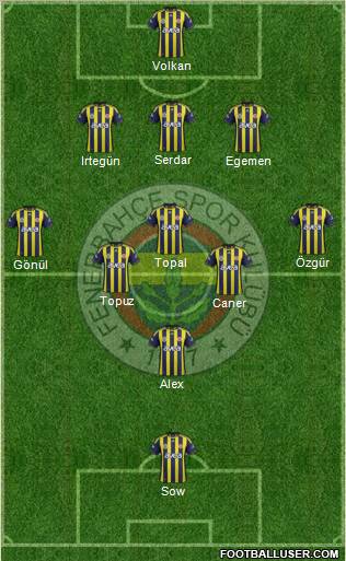 Fenerbahçe SK Formation 2012