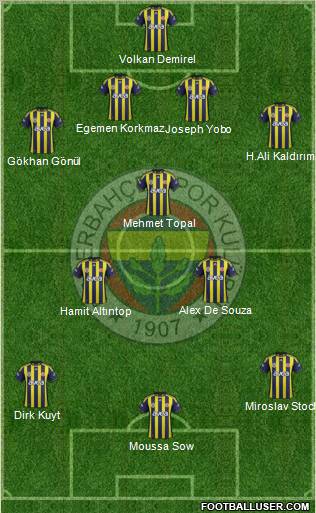 Fenerbahçe SK Formation 2012