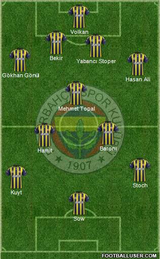 Fenerbahçe SK Formation 2012