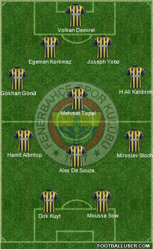 Fenerbahçe SK Formation 2012