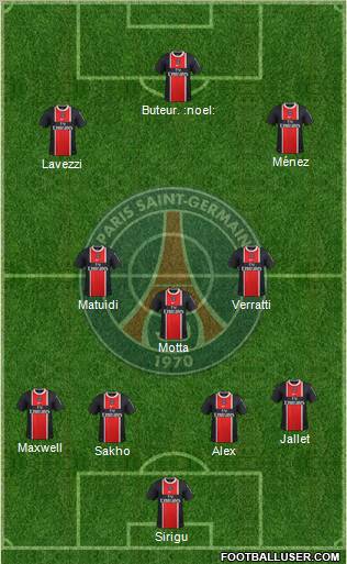 Paris Saint-Germain Formation 2012