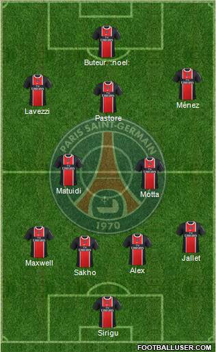 Paris Saint-Germain Formation 2012