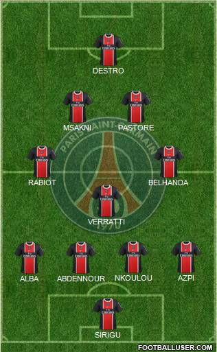 Paris Saint-Germain Formation 2012