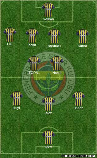 Fenerbahçe SK Formation 2012