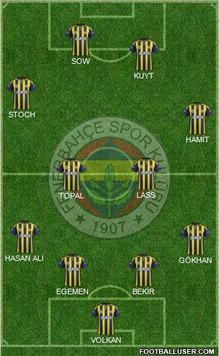 Fenerbahçe SK Formation 2012