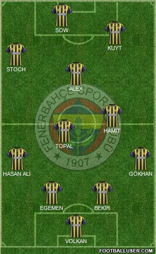 Fenerbahçe SK Formation 2012