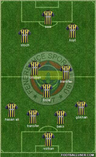 Fenerbahçe SK Formation 2012