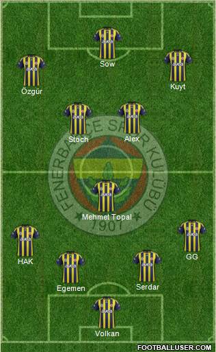 Fenerbahçe SK Formation 2012