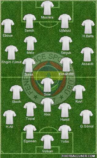 Fenerbahçe SK Formation 2012