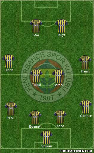 Fenerbahçe SK Formation 2012