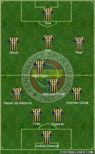 Fenerbahçe SK Formation 2012